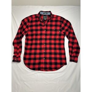 Woolrich Trout‎ Run Buffalo Plaid Red Flannel Long Sleeve Men's Medium